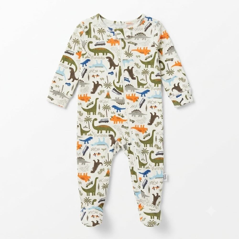 Colorful Dinosaur Cotton Footed Pajamas 🦖 3mo